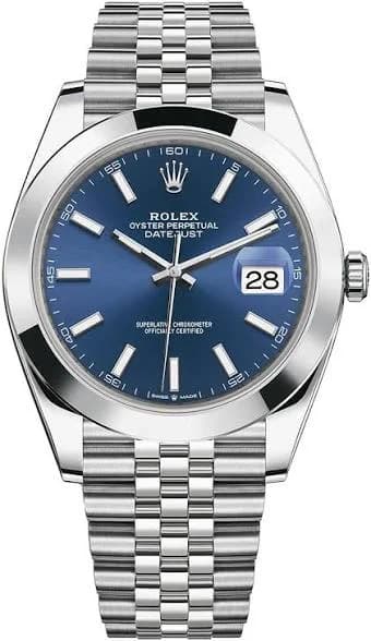 Rolex Datejust 41, blue index, Jubilee
