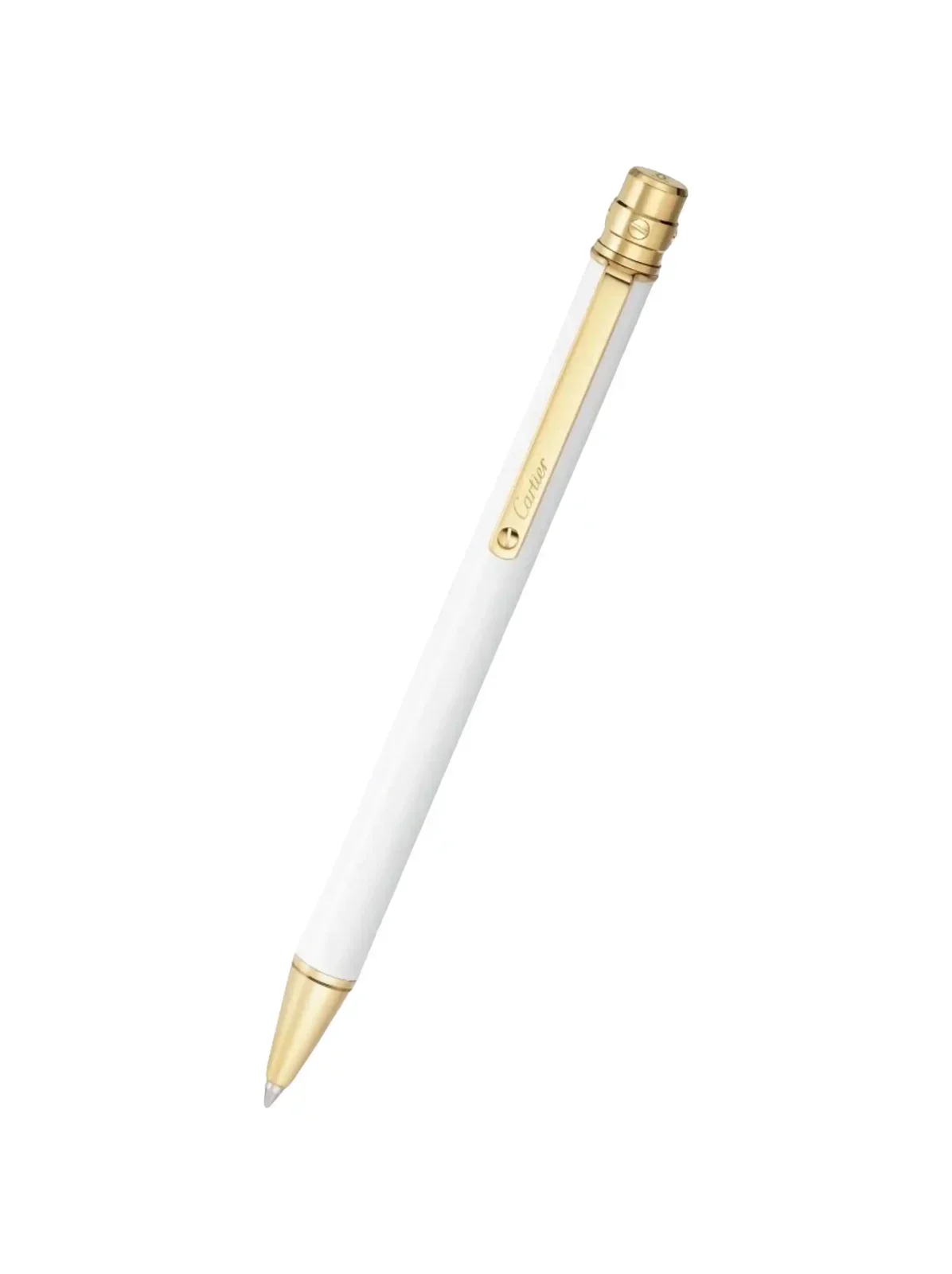 Cartier Santos, white with gold