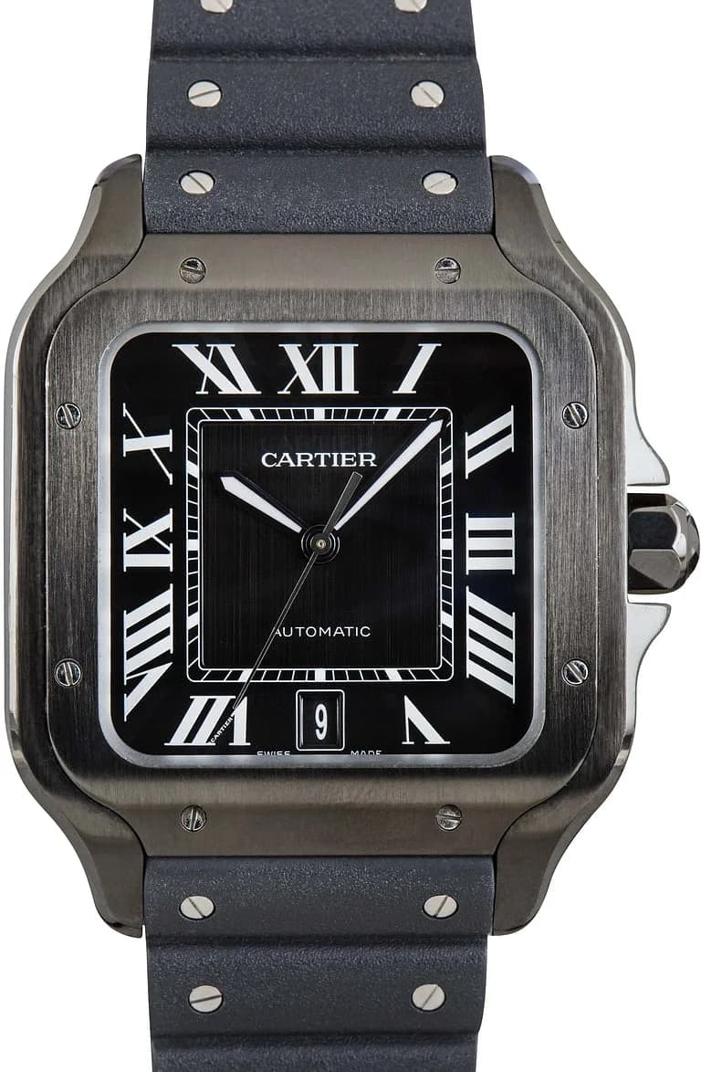 Cartier Santos, large, black