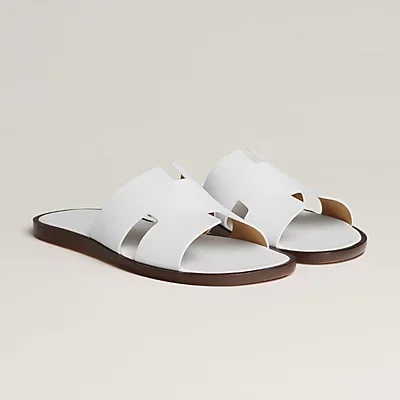 Hermès Izmir sandals, Noir, white