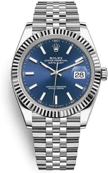Rolex datejust blue index 41mm jubilee