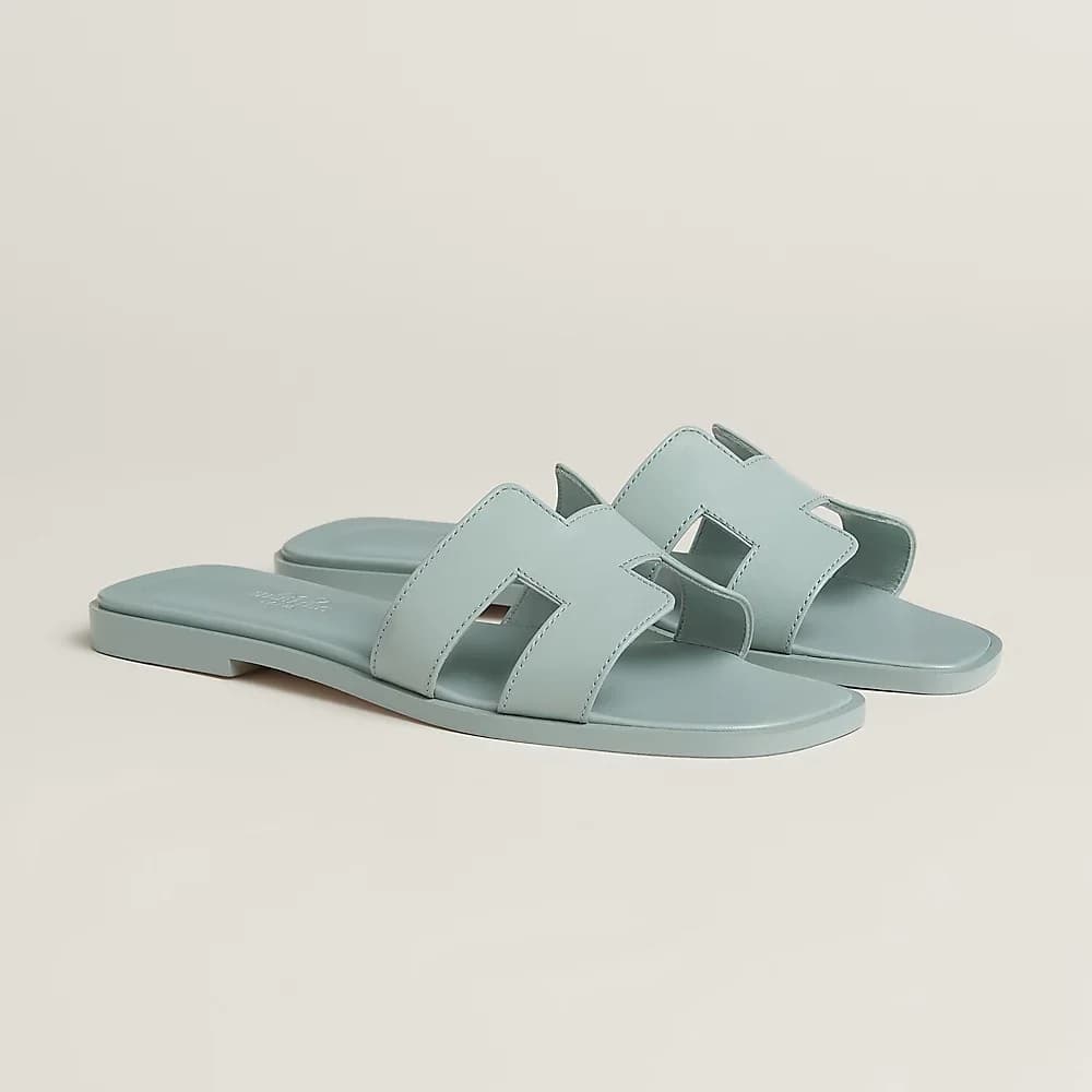 Hermès Oran sandals, blue-green